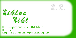 miklos nikl business card